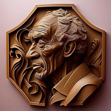 3D мадэль Ги Пене дю Буа, американский художник. (STL)